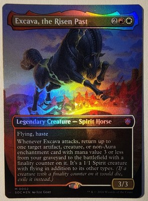 Excava, the Risen Past (Borderless) 2 Foil Commander: Secrets of Strixhaven NM