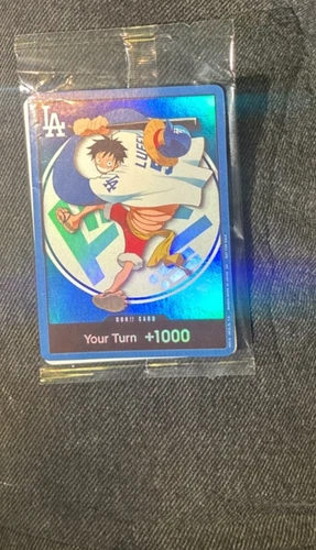 One Piece Night Los Angeles Dodgers Monkey D. Luffy Promo Card Game Sealed