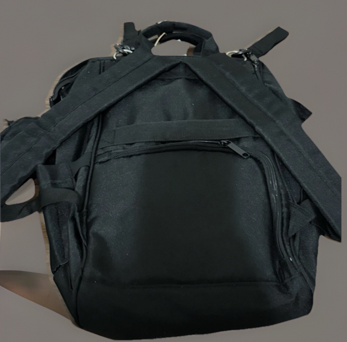 Live In Style Diaper Bag Backpack With Changing Pad Black New