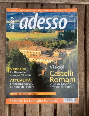 Adesso - Das aktuelle Magazin in italienisch Septemb Nr. 09/2003 Castelli Romani