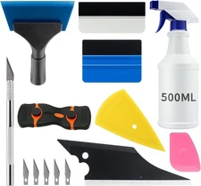 9 Pcs Vehicle Car Window Tint Application Tools Kit Small, Yellow,blue,white 