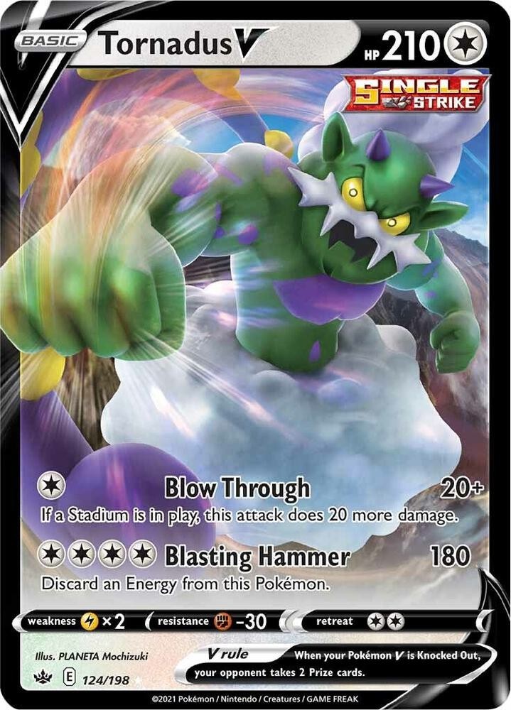 Tornadus V 124/198 Swsh06: Sword & Shield - Chilling Reign Holo
