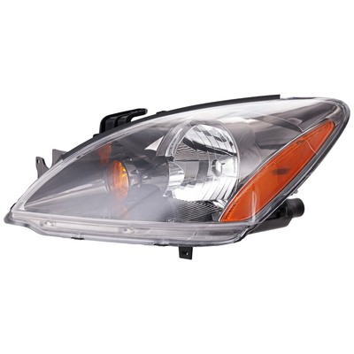 Headlight For 2004-2007 Mitsubishi Lancer Left Black Housing With Bulb