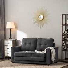 Canapé-lit 2-en-1 sofa Canapé 2 Places Moderne Fonction Lit Neuf Coton et lin