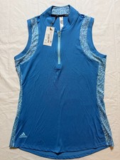 NWT WOMEN'S ADIDAS SL GOLF SHIRT - SIZE: SMALL - BLUE A4.6