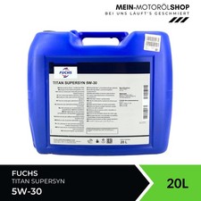 Fuchs Titan Supersyn 5W-30 Motoröl 20L MB 229.3 VW 50200 50500 RN0700 RN0710 Öl