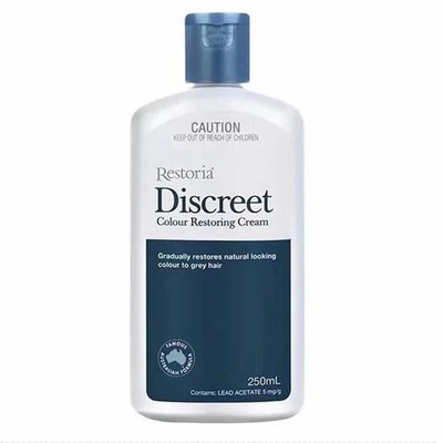 Restoria Discreet Unisex Colour Restoring Cream Grey Black Hair - Natural 250ml