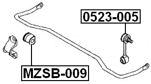 ESLABÓN ESTABILIZADOR TRASERO Febest 0523-005 OEM GJ6A-28-170B Foto 2 de 2