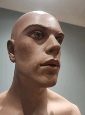 Outstanding Denmark Naked Male 1942 Era Ferdinand Hindsgaul Mannequin Bust Stand