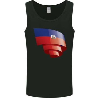 Gekräuseltes Haiti Flagge Haitianischer Tag Fußball Herren Weste Tanktop - Bild 1 von 4