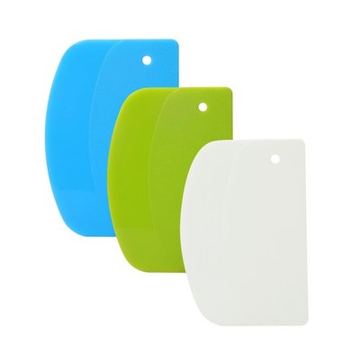 3 Pieces Food Dough Scraper, Plastic Multi - Purpose Kitchen Pastry Cutting T...