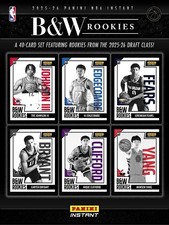 2025-26 Panini Instant NBA - BLACK & WHITE ROOKIES 1/256 SP - Pick A Card - RC