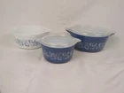 Pyrex Colonial Mist 5 piece Casserole Set Vintage 473-B, 474-B, And 475-B 2 Lids