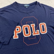 Vintage Polo by Ralph Lauren T Shirt Boys XL 18-20 Navy Blue 3 Spellout