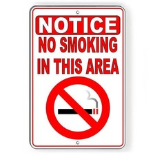 No Smoking In This Area Sign / Decal Area Vaping Warning Sns006 / Magnetic Sign