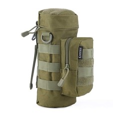 Molle Water Bottle Holder, Tactical 10.25"H X 5.1"D, Army Green