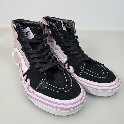 Vans Sk8-Hi Flame Lilac Women's Size 10 High Top Sneakers Shoes Casual Skate
