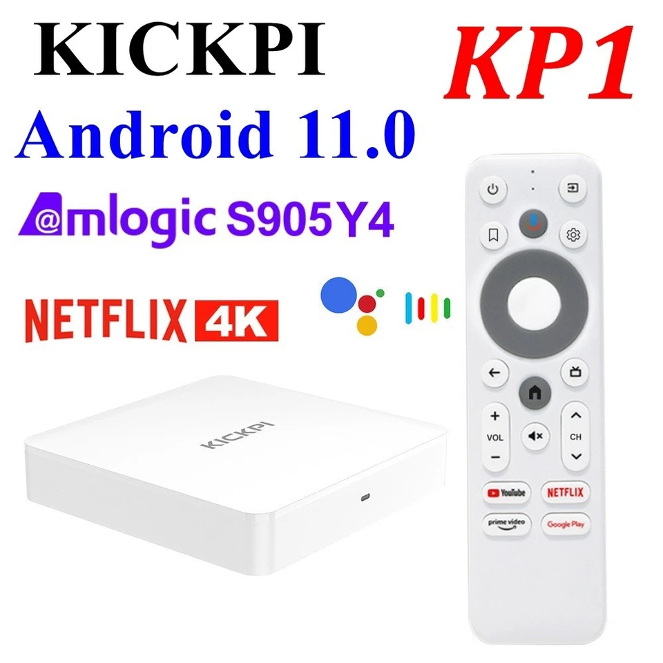 Kickpi Voice-Controlled KP1 Android TV Box 4K Streaming & Bluetooth 5.0 Support - Image 2 of 4
