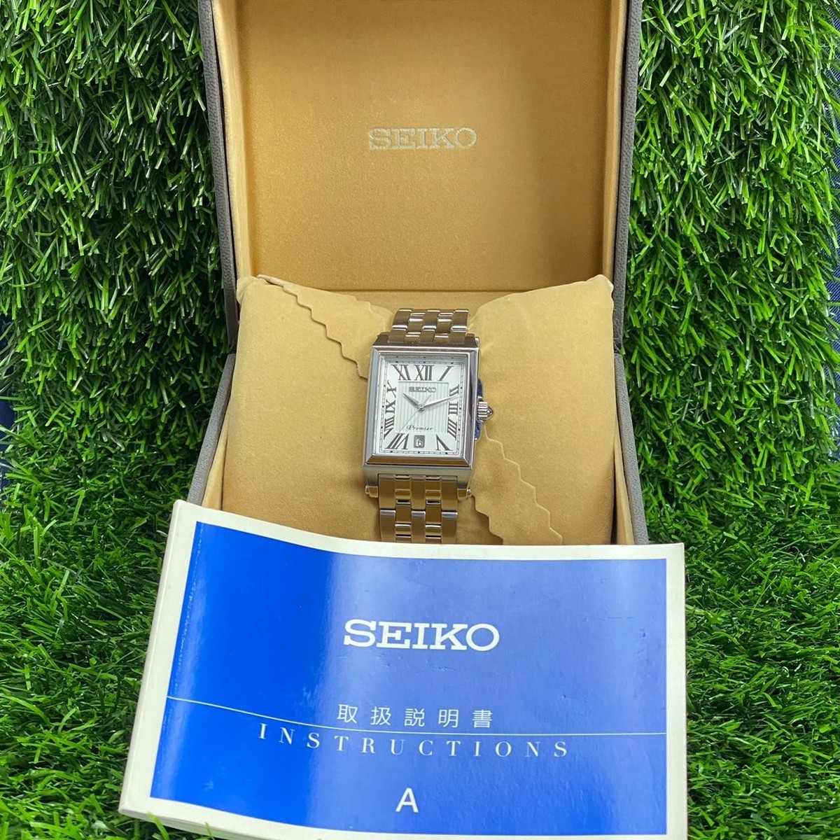 Rare Seiko Premier Quartz 7N32-0DT0 White Dial Roman Two Tone