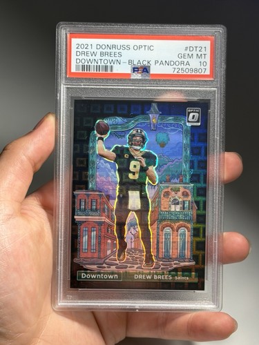 Drew Brees [Black Pandora] #DT-21 2021 Panini Donruss Optic Downtown card