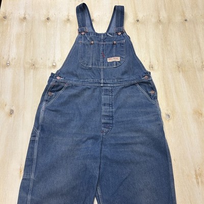 Big Mac Overalls Mens 44x28 Blue Denim Workwear Carpenter Bib