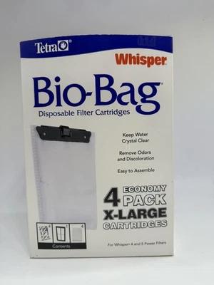 TÉTRA X-Large Whisper Bio-Bag Disposable Filter Cartridges 4-Pack for Whisper 4 & 5 PF