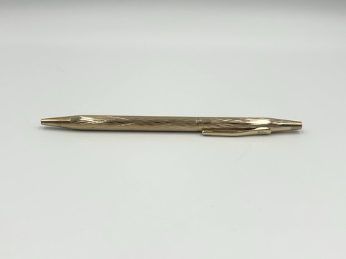 Vintage Cross 23K Gold Plated Jewelers Design Pen Black Ink No Box Working
