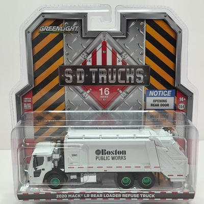 #ad Greenlight Chase Boston Public Works 2020 Mack LR Rear Loader Refuse Truck 1:64 $28.49
