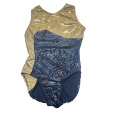 Go For The Gold Gymnastics Leotard Child Medium CM 6/8 Dance Ballet