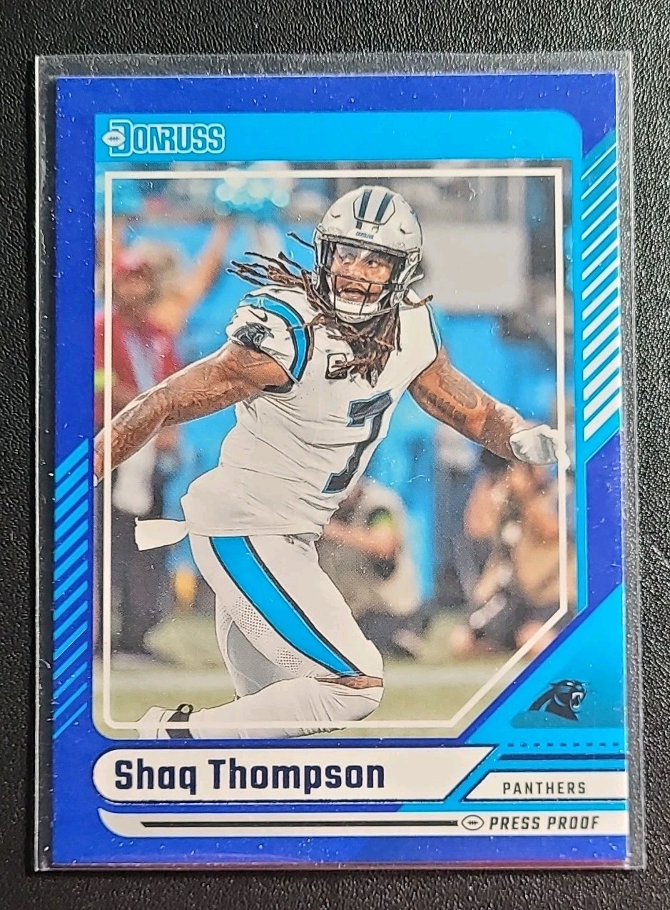 2024 Panini Donruss - Shaq Thompson #201 Blue Press Proof