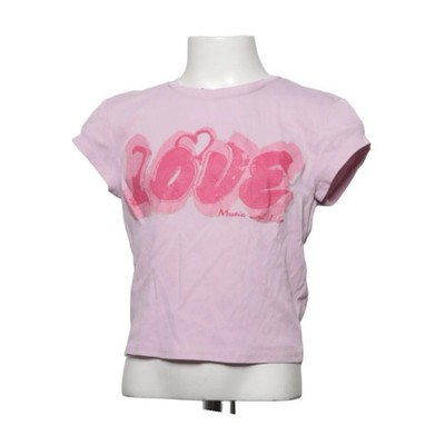 H&M, T-shirt, Größe: 158/164, Pink, Baumwolle/Elasthan, Print, Rippenstrick #wLW