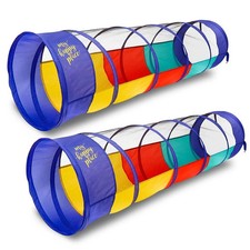 2 PK Kiddey Play Tunnel Pop Up Tunnel Toys for Toddlers, Kids Multicolored