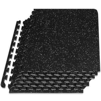 Rubber Top Exercise Puzzle Mat ½-inch, EVA Foam, Protective Interlocking Tile...