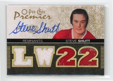 2007-08 O-PEE-CHEE PREMIER REMNANTS QUAD JERSEY AUTO GOLD /10 STEVE SHUTT HABS