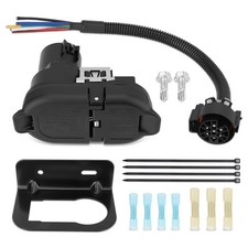 74 Way Trailer Wiring Harness Connector Tow Hitch Plug Bracket For Uscar Socket