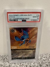 2024 DISNEY LORCANA EN P1 30 STITCH SET CHAMPIONSHIP PRIZE PSA 10