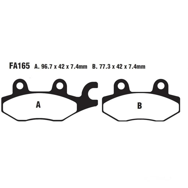 Bremsbelag BremsbeläGe Vorne Links Sinter HH EBC FüR Yamaha YFZ 450 RA Bj. 2011-image