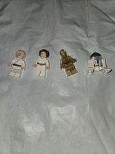 ?LEGO Star Wars Luke Leia C-3PO R2-D2 Minifigure Lot ? Clean Authentic?