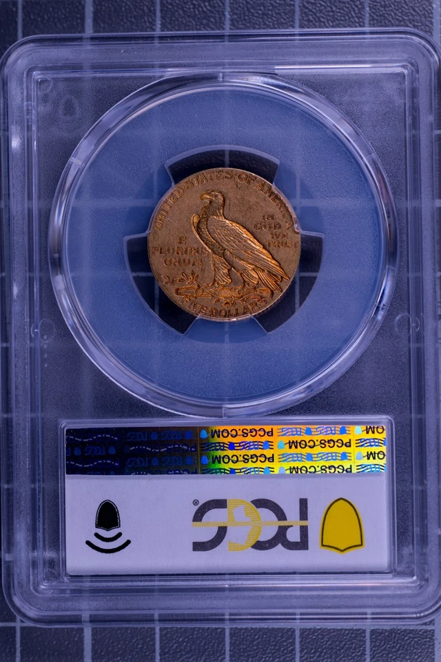 1911 $5 Indian Head Gold PCGS XF45 – Strong Detail Early Gold - Image 4 of 4