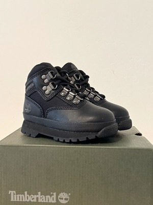 Timberland Euro Hiker Black Leather Ankle Hiker Boots Kids US 5.5 M TB096848001