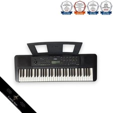 YAMAHA PSRE263 Portable 61Key Digital Keyboard Black with Sheet Stand