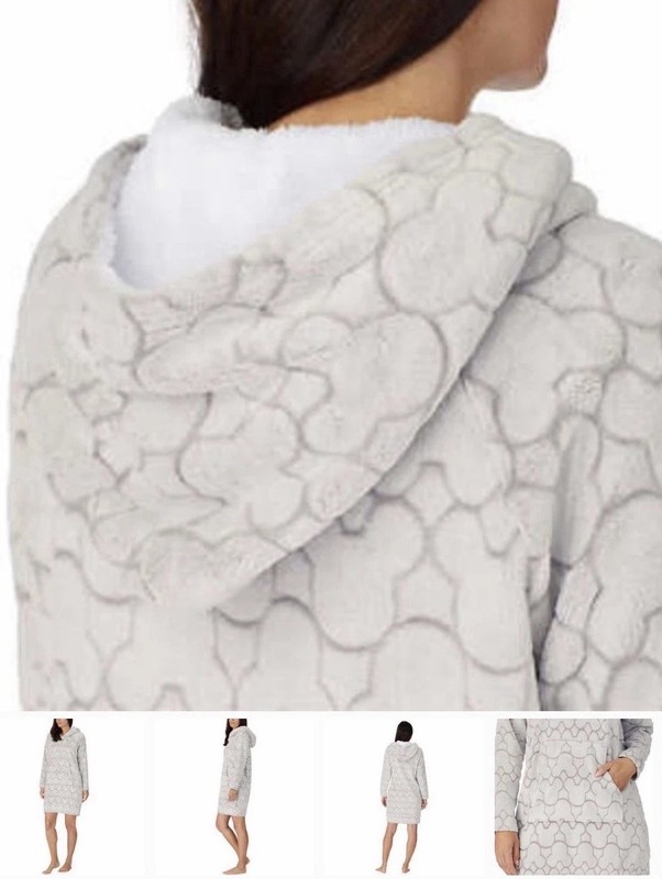 Soft DISNEY Sherpa Fleece MICKEY MOUSE Lounge HOODIE Snuggie Gown LARGE Costco
