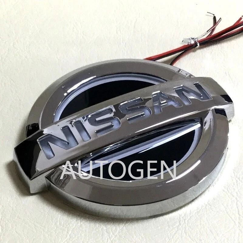 NISSAN Emblema Delantero 5D LED 3 Colores 2 Tamaño Variación Exterior Piezas y Accesorios Foto 3 de 4
