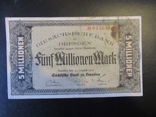 Niemcy Pieniądze, Saksoński Bank 5 ml. Marka, Ro-SAX-17, gebr.