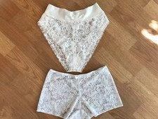 2X White Lace Womens Underwear Panties Size S