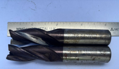Ein Paar 16 mm 3 Flöten HSS Co8 beschichtet YG GB573160 Nutbohrer