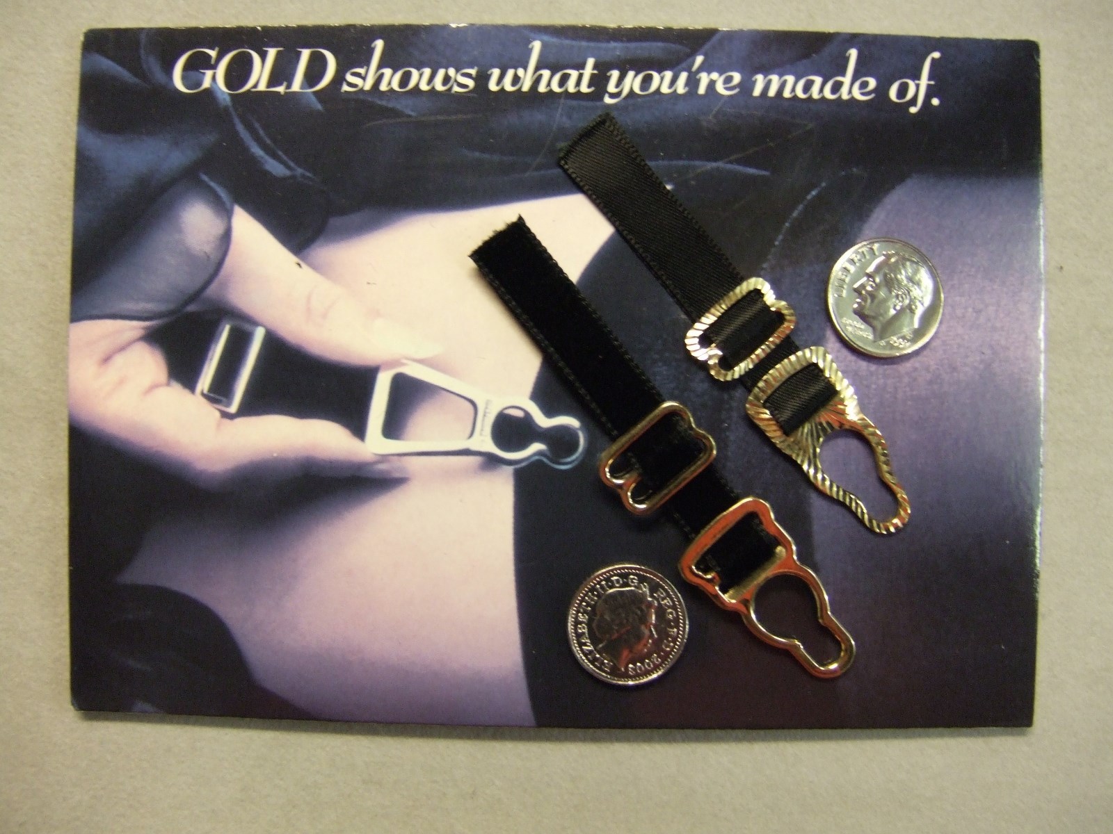 9ct gold suspender clips eBay