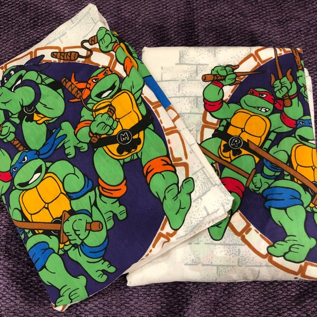 New Teenage Mutant Ninja Turtle Twin Sheet Set Fitted Flat No Case