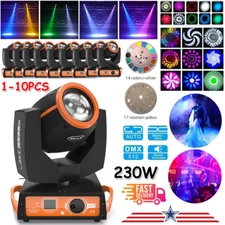 230W 7R Moving Head Zoom Beam Sharpy 8+16 Prism 17Gobo Strobe DMX Stage Lighting