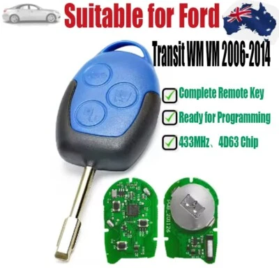 Complete Smart Remote Key Fob Suitable for Ford Transit WM VM 2006-2014 433MHz - image 1 of 4